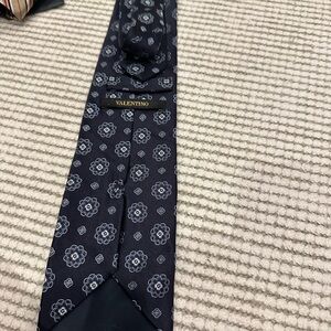 Valentino Dark Blue Floral Men's Tie